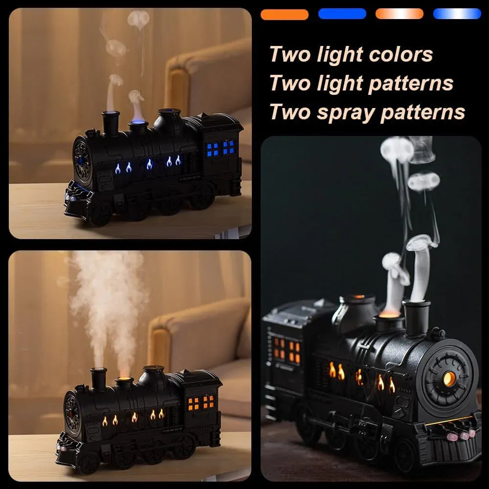 Retro Train Aroma Diffuser โ LED Mist Humidifier