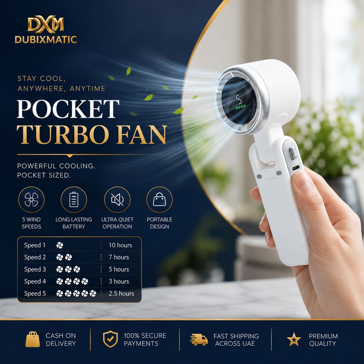 Pocket AC Cooling Fan ⭐