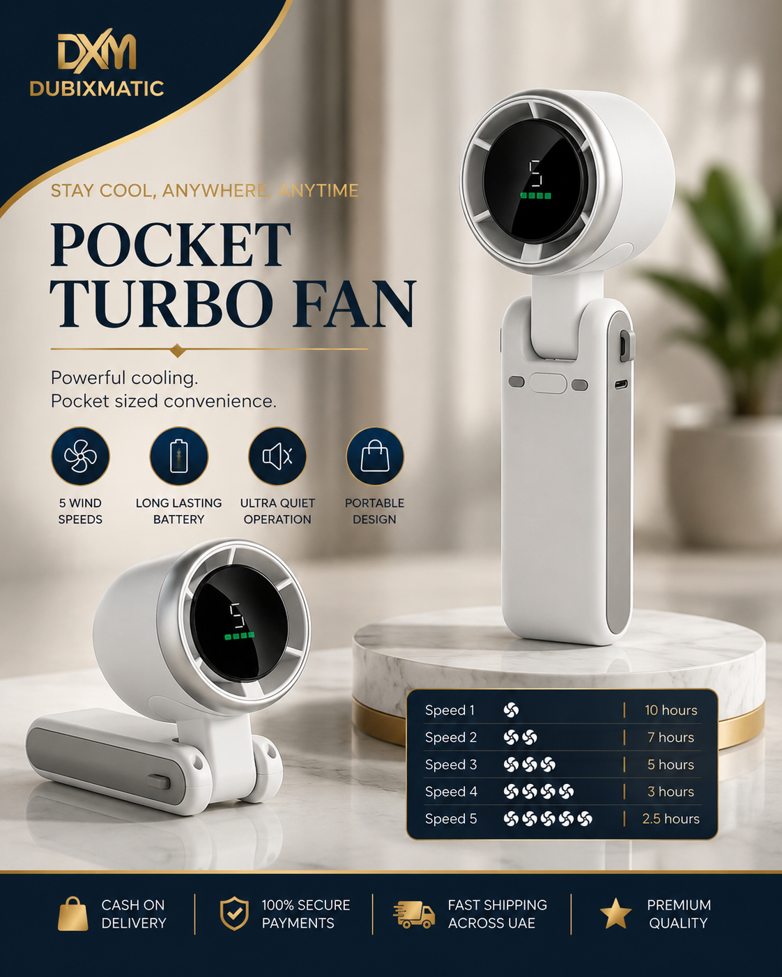 Pocket AC Cooling Fan ⭐