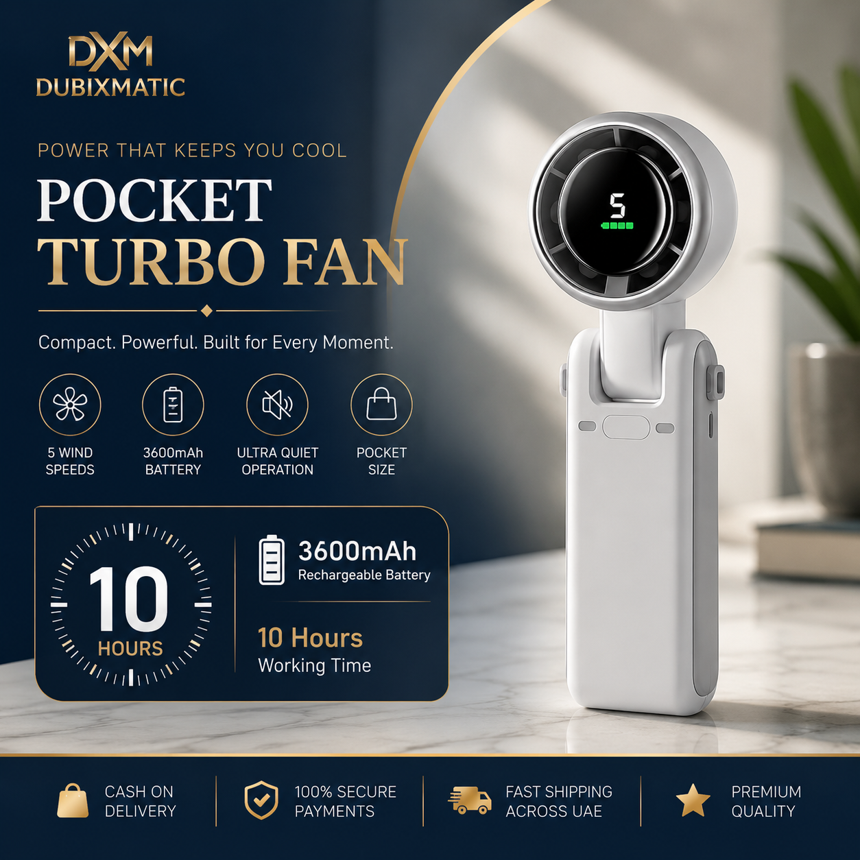 Pocket AC Cooling Fan ⭐