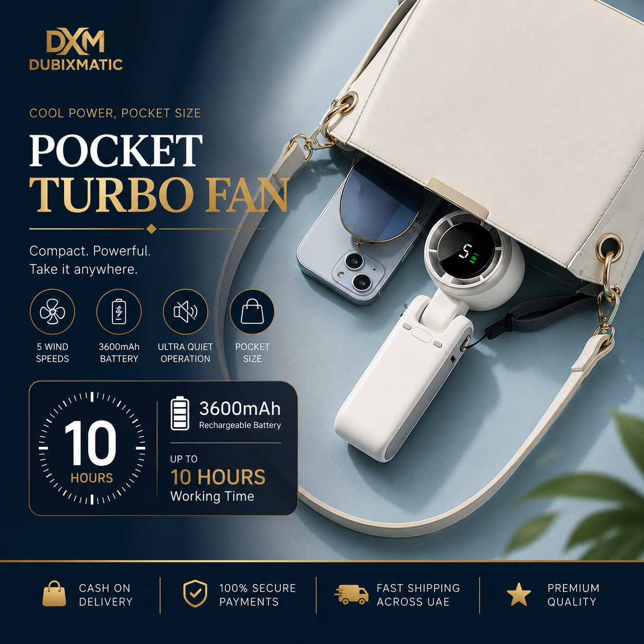 Pocket AC Cooling Fan ⭐