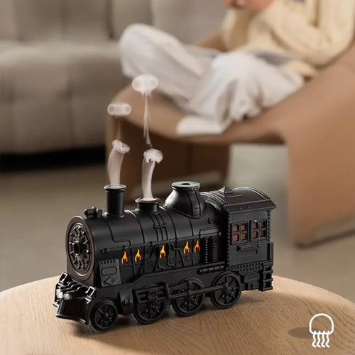 Retro Train Aroma Diffuser – LED Mist Humidifier