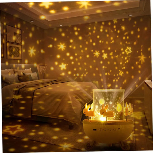 ✨ Baby & Kids Musical Night Light Carousel – Magical Sleep Lamp for Kids🎆