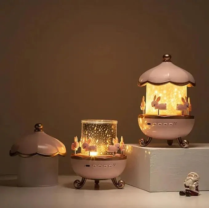 ✨ Baby & Kids Musical Night Light Carousel – Magical Sleep Lamp for Kids🎆