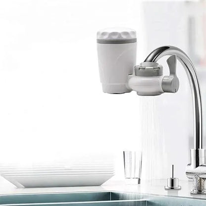 Faucet Water Filter with Activated Carbon – 360° Splash-Proof Tap Purifier