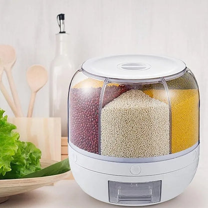 🌾 Multi-Grain Rotating Storage Container – Freshness & Convenience in One