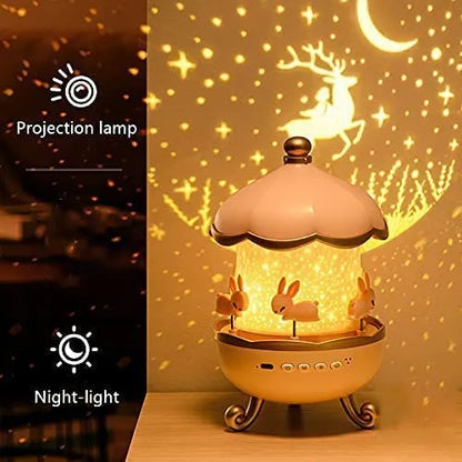 ✨ Baby & Kids Musical Night Light Carousel – Magical Sleep Lamp for Kids🎆
