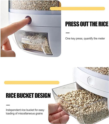 🌾 Multi-Grain Rotating Storage Container – Freshness & Convenience in One