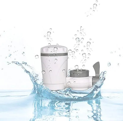 Faucet Water Filter with Activated Carbon – 360° Splash-Proof Tap Purifier