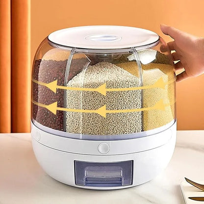 🌾 Multi-Grain Rotating Storage Container – Freshness & Convenience in One