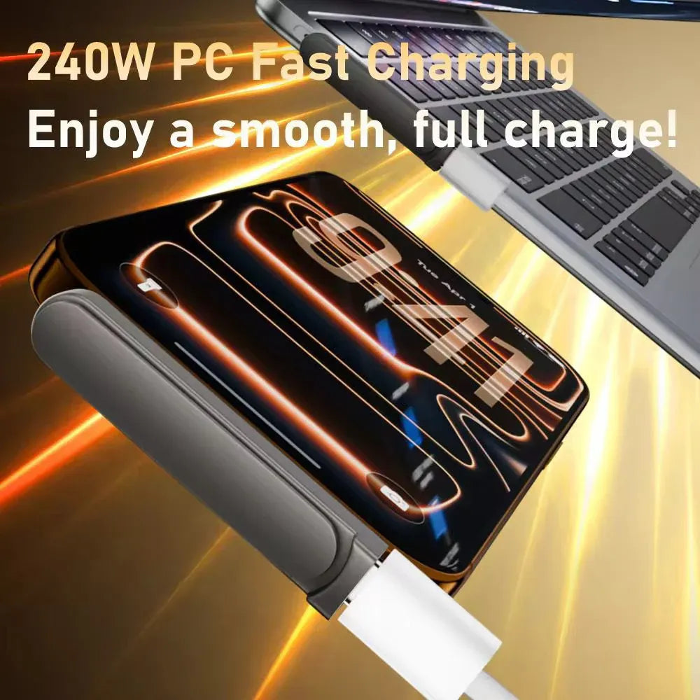 ⚡ 240W USB-C Cable with Built-in Stand