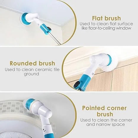 ⚡ Rechargeable 3-in-1 Spin Scrubber – Ultimate Home Cleaning Solution